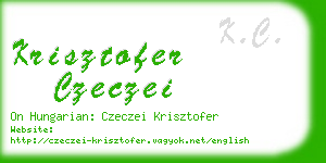 krisztofer czeczei business card
